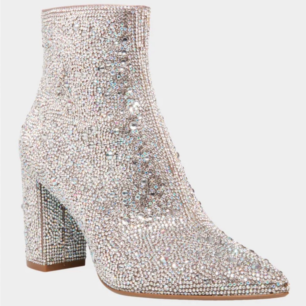 Betsy Johnson Rhinestone booties 7.5